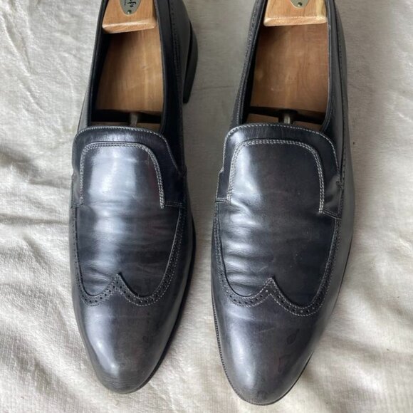 EUC Bally Men\'s Gray Wingtip Loafers size 10B main image 5